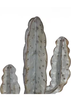 Brand new ⌛ Industrial Gray Metallic Cactus Sculpture by Monroe Lane 🛒 -Monroe Lane Sales Belk 20723