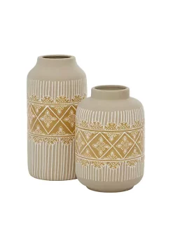 Best deal 🧨 Bohemian Ceramic Vase - Set of 2 by Monroe Lane 👏 -Monroe Lane Sales Belk 20736