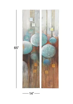 Hot Sale 👏 Modern Wood Wall Art - Set of 2 by Monroe Lane ❤️ -Monroe Lane Sales Belk 20795