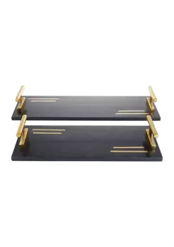 Top 10 🌟 Contemporary Marble Tray - Set of 2 by Monroe Lane ✔️ -Monroe Lane Sales Belk 20858