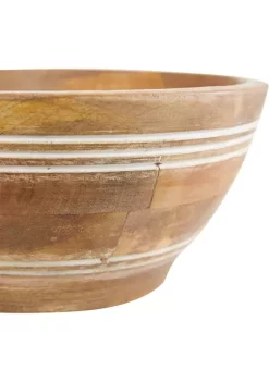 Cheap 😀 Mediterranean Wood Serving Bowl - Set of 3 by Monroe Lane 😀 -Monroe Lane Sales Belk 20883