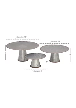 Flash Sale ✨ Farmhouse Metal Cake Stand - Set of 3 by Monroe Lane ✔️ -Monroe Lane Sales Belk 20890