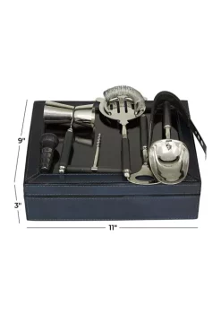 Outlet ✨ Modern Leather Bar Tool Set by Monroe Lane 😍 -Monroe Lane Sales Belk 20896