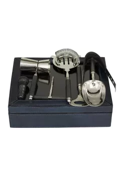 Outlet ✨ Modern Leather Bar Tool Set by Monroe Lane 😍 -Monroe Lane Sales Belk 20898