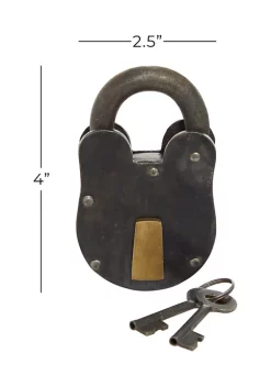 Cheap ✔️ Vintage Brass Lock And Key by Monroe Lane 🥰 -Monroe Lane Sales Belk 20972