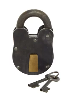 Cheap ✔️ Vintage Brass Lock And Key by Monroe Lane 🥰 -Monroe Lane Sales Belk 20974