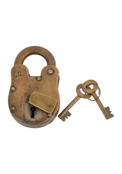 Cheap ✔️ Vintage Brass Lock And Key by Monroe Lane 🥰 -Monroe Lane Sales Belk 20975