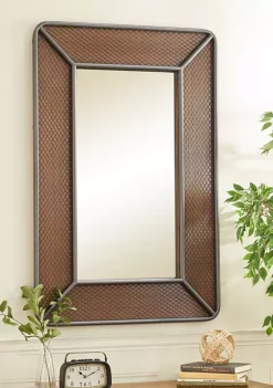 New ⭐ Industrial Wood Wall Mirror by Monroe Lane 👏 -Monroe Lane Sales Belk 21041