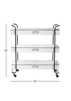 New ✨ Farmhouse Metal Storage Cart by Monroe Lane 🎁 -Monroe Lane Sales Belk 21051