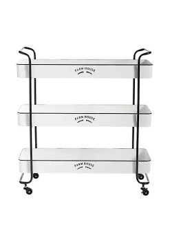 New ✨ Farmhouse Metal Storage Cart by Monroe Lane 🎁 -Monroe Lane Sales Belk 21053