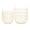 Budget ✔️ Contemporary Metal Storage Basket - Set of 2 by Monroe Lane 💯