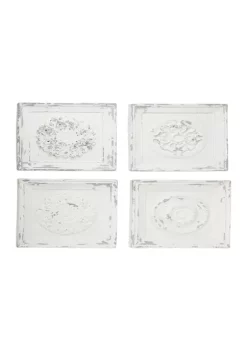 Discount 😍 Vintage Fiberglass Wall Decor - Set of 4 by Monroe Lane 🤩 -Monroe Lane Sales Belk 21256
