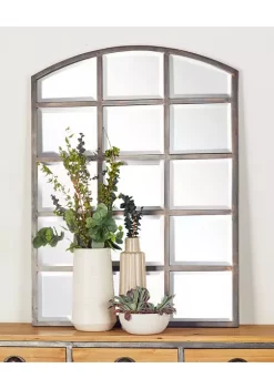 Discount ✔️ Industrial Metal Wall Mirror by Monroe Lane 🛒