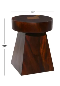 Discount ⌛ Contemporary Wood Accent Table by Monroe Lane 😉 -Monroe Lane Sales Belk 21301