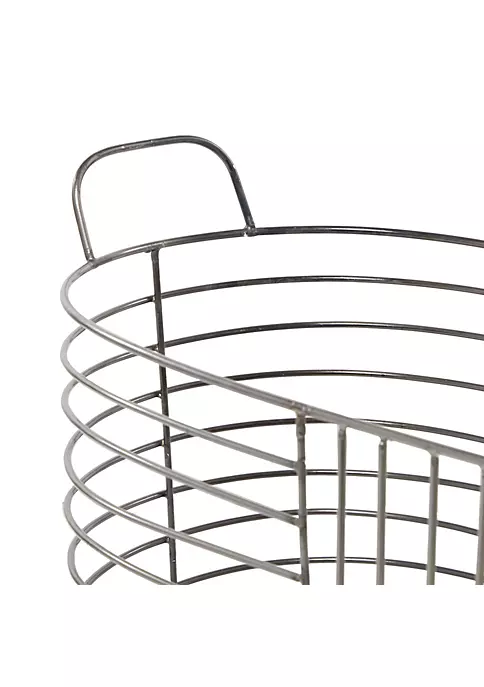 Wholesale 🥰 Contemporary Metal Storage Basket - Set of 2 by Monroe Lane 😀 3 Wholesale 🥰 Contemporary Metal Storage Basket - Set of 2 by Monroe Lane 😀 - Image 3