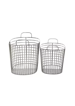Wholesale 🥰 Contemporary Metal Storage Basket - Set of 2 by Monroe Lane 😀 12 Wholesale 🥰 Contemporary Metal Storage Basket - Set of 2 by Monroe Lane 😀 -Monroe Lane Sales Belk 21338