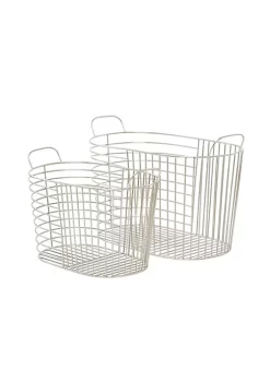 Wholesale 🥰 Contemporary Metal Storage Basket - Set of 2 by Monroe Lane 😀 14 Wholesale 🥰 Contemporary Metal Storage Basket - Set of 2 by Monroe Lane 😀 -Monroe Lane Sales Belk 21340