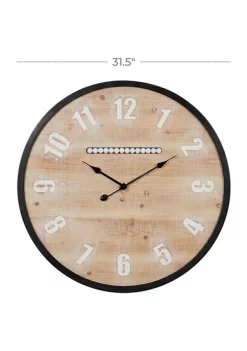 Top 10 👏 Farmhouse Wood Wall Clock by Monroe Lane 🎉 -Monroe Lane Sales Belk 21354