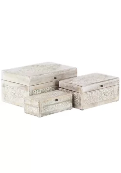 Coupon β¨ Coastal Mango Wood Box - Set of 3 by Monroe Lane π