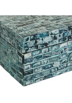 Budget 😀 Coastal 👩 Mother of Pearl Box - Set of 2 by Monroe Lane ✨ -Monroe Lane Sales Belk 21430