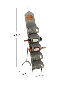 Best deal ✨ Contemporary Metal Standing Wine Rack by Monroe Lane ⭐ -Monroe Lane Sales Belk 21436