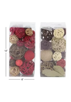 Best Pirce 🔥 Traditional Dried Plant Orbs & Vase Filler - Set of 2 by Monroe Lane 🥰 -Monroe Lane Sales Belk 21453