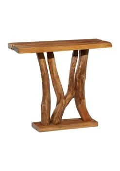 Deals 💯 Contemporary Teak Wood Console Table by Monroe Lane ✨ -Monroe Lane Sales Belk 21498