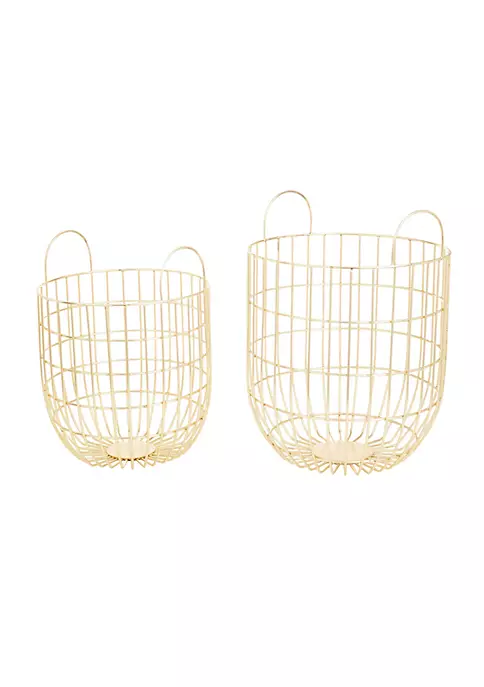 Budget βοΈ Contemporary Metal Storage Basket - Set of 2 by Monroe Lane π― 5 Budget βοΈ Contemporary Metal Storage Basket - Set of 2 by Monroe Lane π― - Image 5