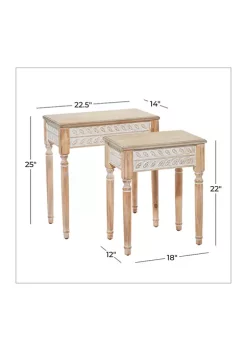 Cheapest 😀 Farmhouse Wood Accent Table - Set of 2 by Monroe Lane 😍 -Monroe Lane Sales Belk 21520