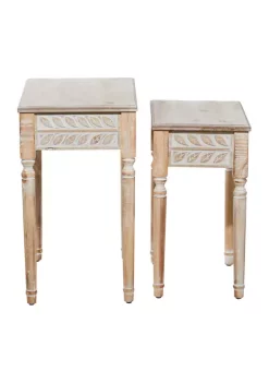 Cheapest 😀 Farmhouse Wood Accent Table - Set of 2 by Monroe Lane 😍 -Monroe Lane Sales Belk 21522