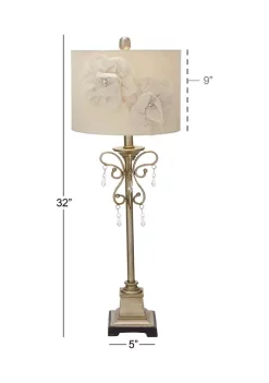 Best Pirce 🥰 Glam Metal Buffet Lamp - Set of 2 by Monroe Lane 😍 -Monroe Lane Sales Belk 21531