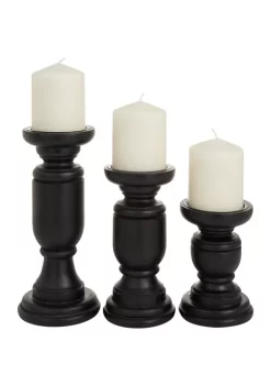 Brand new 👏 Traditional Mango Wood Candle Holder - Set of 3 by Monroe Lane ✨ -Monroe Lane Sales Belk 2155