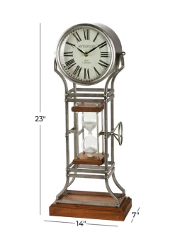 Outlet 🤩 Rustic Metal Clock by Monroe Lane 🛒 -Monroe Lane Sales Belk 21581