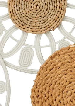 Wholesale 🔔 Bohemian Seagrass Wall Decor by Monroe Lane 🎁 -Monroe Lane Sales Belk 21598