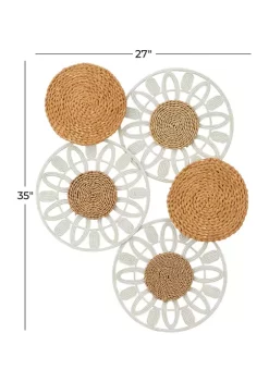 Wholesale 🔔 Bohemian Seagrass Wall Decor by Monroe Lane 🎁 -Monroe Lane Sales Belk 21599