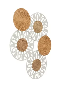 Wholesale 🔔 Bohemian Seagrass Wall Decor by Monroe Lane 🎁 -Monroe Lane Sales Belk 21600