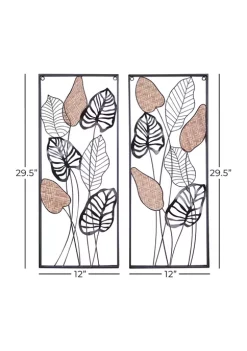 Cheapest ✨ Contemporary Metal Wall Decor - Set of 2 by Monroe Lane 🌟 -Monroe Lane Sales Belk 21620