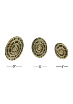 Discount ⌛ Traditional Seagrass Wall Decor - Set of 3 by Monroe Lane 🧨 -Monroe Lane Sales Belk 21629