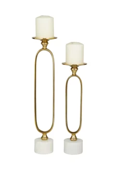 Best deal 🌟 Modern Aluminum Candle Holder - Set of 2 by Monroe Lane 🤩 -Monroe Lane Sales Belk 21651