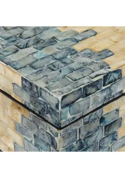 Budget ❤️ Coastal 👩 Mother of Pearl Box - Set of 2 by Monroe Lane 🛒 -Monroe Lane Sales Belk 2166