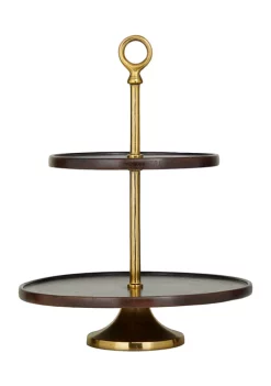 Flash Sale ⭐ Modern Mango Wood Tiered Server by Monroe Lane 👍