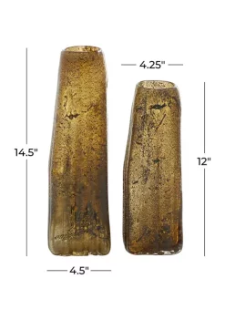 Hot Sale ⭐ Contemporary Glass Vase - Set of 2 by Monroe Lane 👏 -Monroe Lane Sales Belk 21680