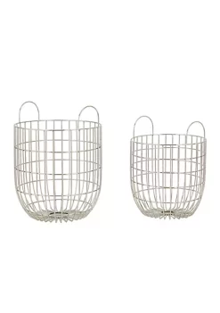 Budget βοΈ Contemporary Metal Storage Basket - Set of 2 by Monroe Lane π― 13 Budget βοΈ Contemporary Metal Storage Basket - Set of 2 by Monroe Lane π― -Monroe Lane Sales Belk 217