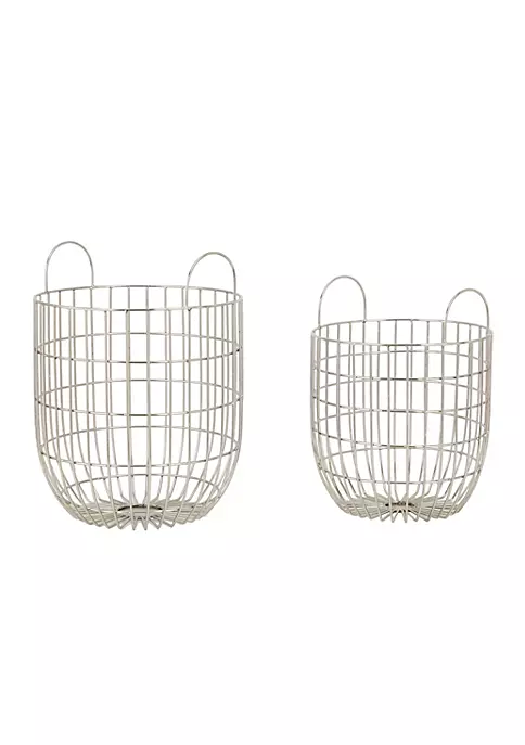 Budget βοΈ Contemporary Metal Storage Basket - Set of 2 by Monroe Lane π― 7 Budget βοΈ Contemporary Metal Storage Basket - Set of 2 by Monroe Lane π― - Image 7