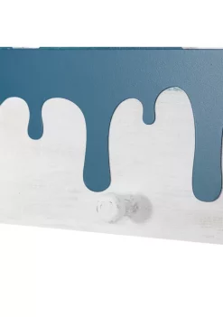 Best Sale 🥰 Blue Wood Coastal Wall Hook by Monroe Lane ❤️ -Monroe Lane Sales Belk 21706