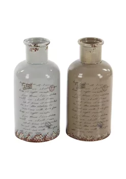 Cheapest ⌛ Vintage Ceramic Vase - Set of 2 by Monroe Lane 😉 -Monroe Lane Sales Belk 21712