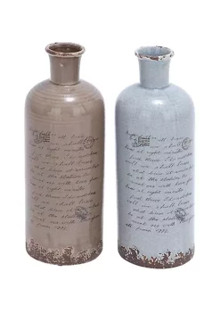 Cheapest ⌛ Vintage Ceramic Vase - Set of 2 by Monroe Lane 😉 -Monroe Lane Sales Belk 21713