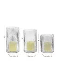 Best Pirce 👍 Glass Traditional Candle Holder Set of 3 by Monroe Lane 🎉 -Monroe Lane Sales Belk 21739