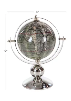 Coupon 😀 Traditional Stainless Steel Globe by Monroe Lane 🎉 -Monroe Lane Sales Belk 21762
