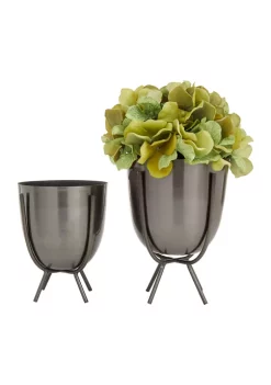 Flash Sale ✨ Contemporary Metal Planter - Set of 2 by Monroe Lane 🤩